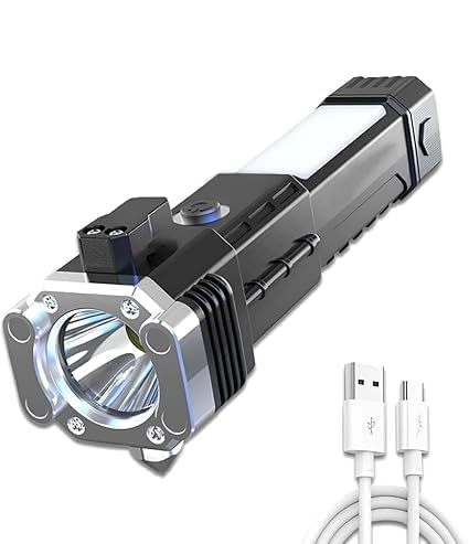 5-Year Warranty Rechargeable LED Torch Light 3W | Multi-Function Torch for Home & Car Long-Distance Beam, Emergency Light, Portable & Durable Flashlight-image-14