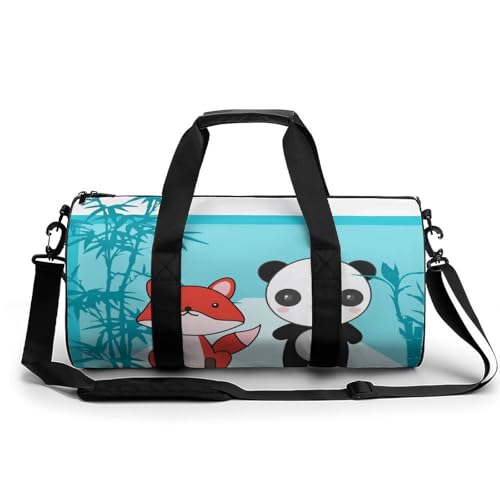 Sac de voyage Renard Et Panda pour le week-end, parfait en camping et randonnée