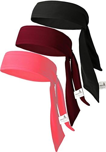 Head Tie Tennis Tie Hairband 3PCS & 6PCS Sweatbands Headbands Wristbands Head Wrap By VANCROWN