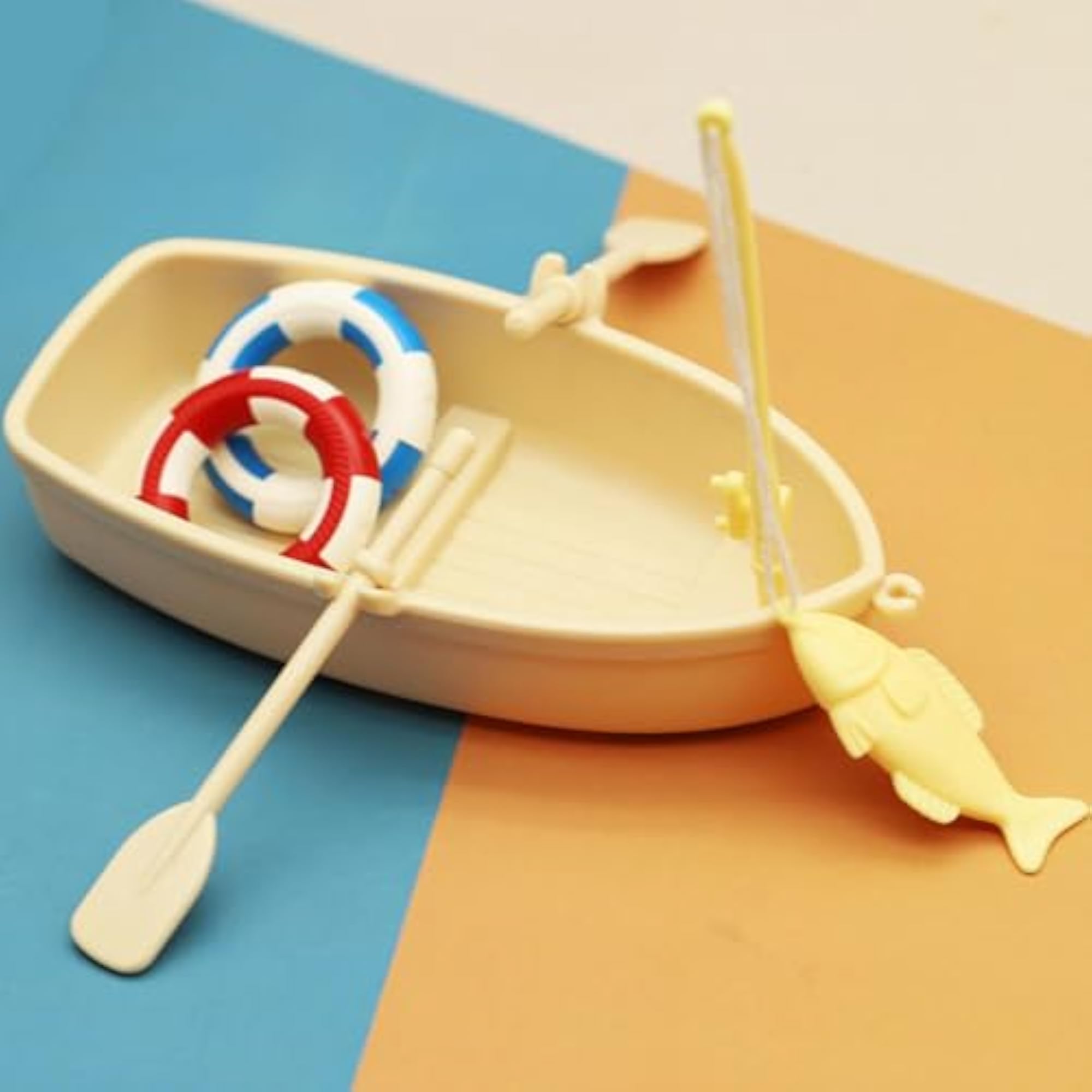 Miniature Fishing Boat Model for Photo Props