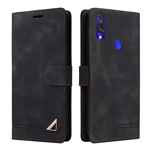 OKZone Kompatibel mit Huawei Y6 2019/Honor 8A Hülle, Halterung Standfunktion Kartenfach Wallet Schutzhülle 360 Grad Stoßfest Premium Leder Schutzhülle Handyhülle für Huawei Y6 2019/Honor 8A (Schwarz)