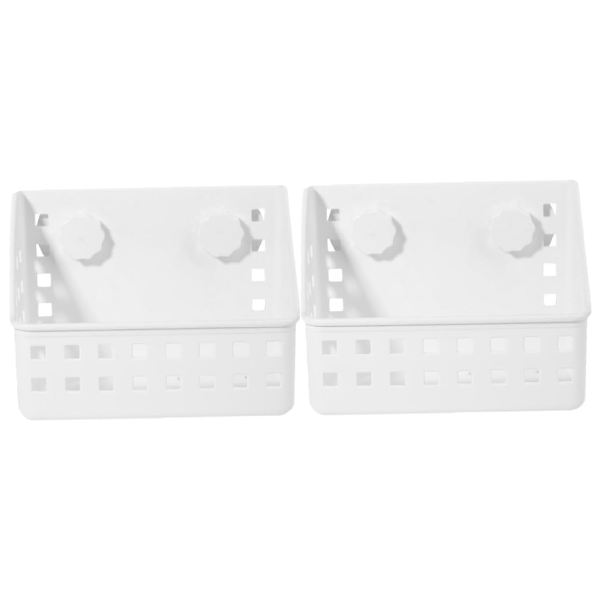 Râteliers à Lapins Fixes pour Foin, Lot de 2, Plastique Blanc