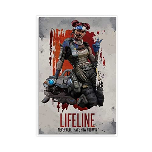 Toile Apex Legends Lifeline poster gaming pour decorer un bureau ou une chambre d'ado