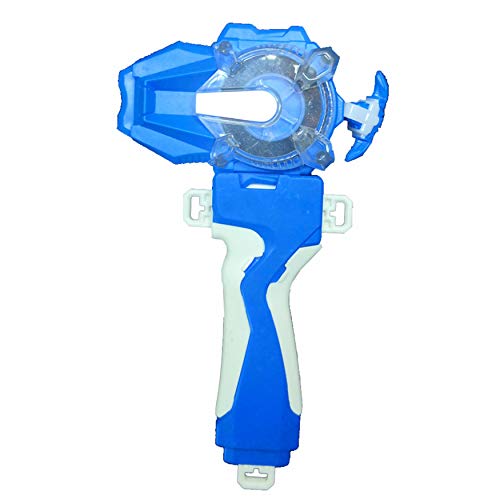 Battling Bey Burst Sparking Launcher and Grip , Battle Gyro Burst Grip and Light Sparking String Launcher Left Spin Top (Blue)