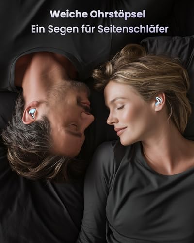 Ohrstöpsel zum Schlafen 2 Paar Silikon Gehörschutz Ohrstöpsel, Wiederverwendbar, Gehörschutzstöpsel 32dB zum Lärm Reduktion, Seitenschläfer, Schnarchen, Reisen, Arbeiten, mit Alubehälter
