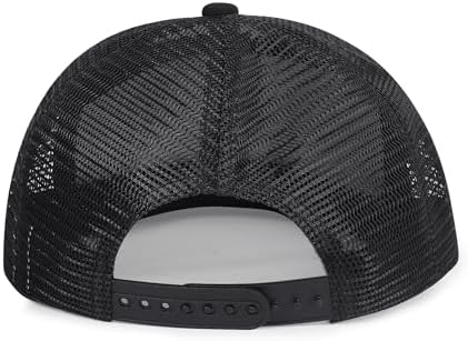Qlauca 3Pcs Trucker Hats 7 Panel Blank Snapback Flat Brim Cap for Women Men — view 3