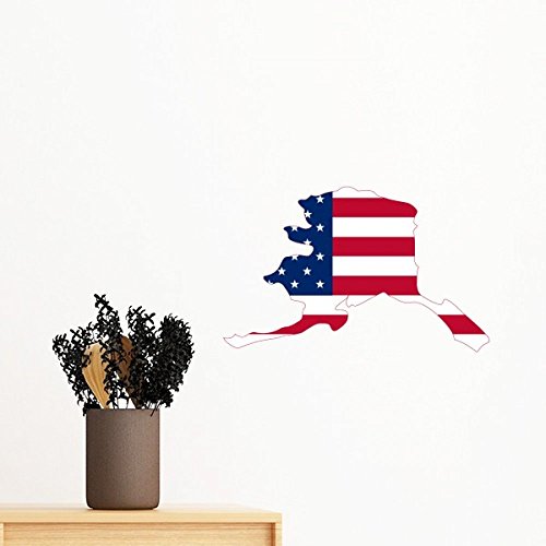 Sticker mural drapeau américain 35cm repositionnable pour décoration nette - 2