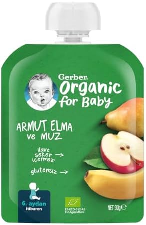Gerber Organik Armut Elma ve Muz Püresi 90 g - Görsel 2