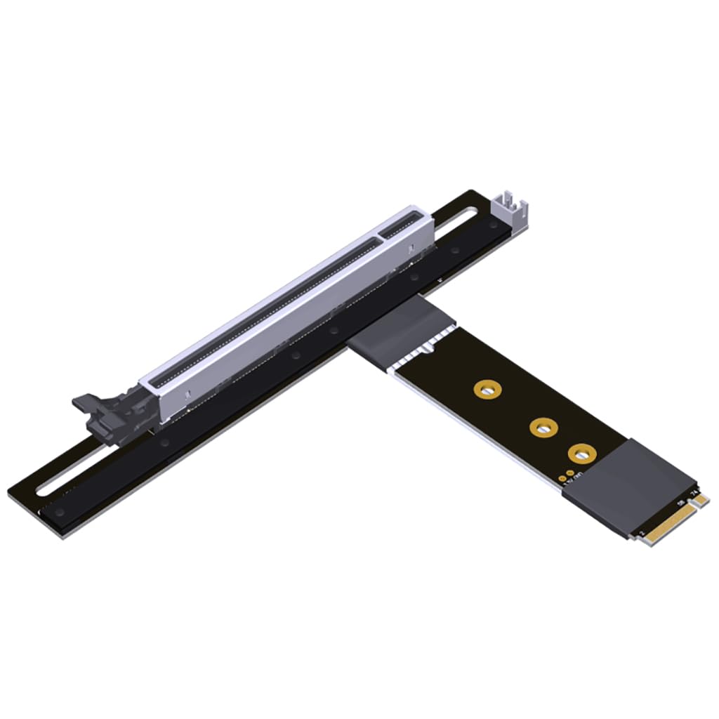 JMT M.2 NGFF NVMe to PCIE x16 Extension Cable 64G/BPS for STX Motherboard Graphics Card M.2(Ultra SSD, M-Key) NVMe Slot Extension (25cm,K43SP)