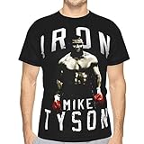 Mike Boxer Tyson World Heavyweight Champion Men T Shirt Polyester Sleeve Crewneck T-Shirt Classic Graphic Tees Clothes Top X-Large Black