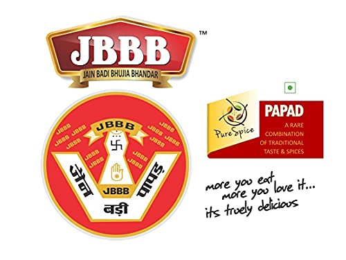 Image of JBBB Moong Garlic Papad 400g | Homemade Crispy Tasty Moong Lehsun Papad with Traditional Indian Spices | Easy Digestive Rajasthani Snack for Lunch, Dinner, Festivals, Appetizers & Daily Eating