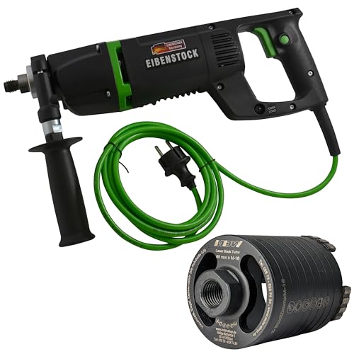 Eibenstock Diamant-Trocken-Kernbohrmaschine EHD 1500 inklusive Staubabsaugung mit Vierschneiderbohrer & Diamant Dosensenker