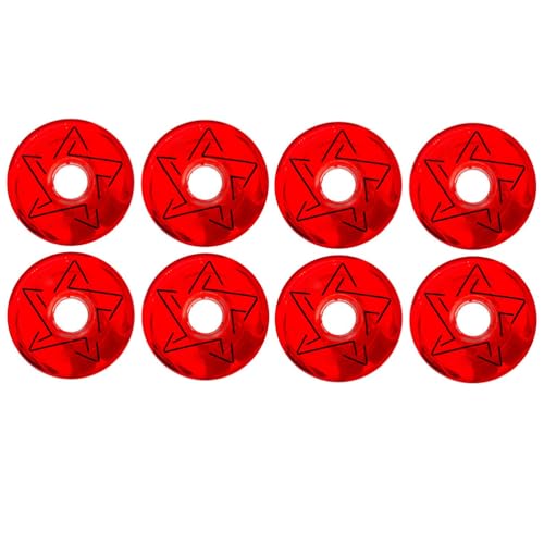 JCCHT 8 Pack 83A Roller Skate Wheels 72mm 76mm 80mm for Asphalt Inline Skating or Outdoor/Indoor Roller Hockey Replacement Skate Wheels,Red,72mm