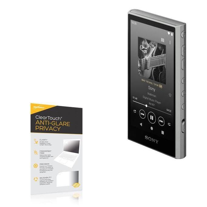 BoxWave Screen Protector Compatible with Sony Walkman (NW-A306) - ClearTouch Anti-Glare Privacy (2-Pack), Privacy Screen Protector Flexible Film Anti-Glare
