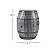 IMAX Vineyard Wine Barrel Storage Table – Vintage Inspired Iron Barrel, Rustic Metal Accent Table, Home Bar Furniture. Bar Cabinets