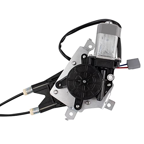Image of TRQ Front Driver Side Power Window Motor and Regulator Assembly Power Compatible with 92-02 Ford E-150 Econoline 92-02 E-150 Econoline Club Wagon E-250 99-21 E-350 Super Duty