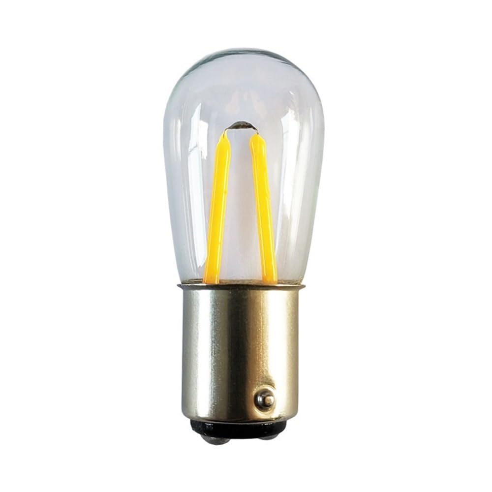 Fengyan Żarówki Domowe, Opakowanie 20 sztuk, mała żarówka LED Filament Light T22B B15D 1,5 W DC12 V/24 V/36 V/48 V, oświetlenie dekoracyjne na Boże Narodzenie(2700K Warm White,24V)