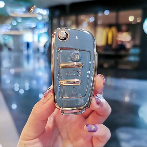 Fundas para llaves de coche Audi A1 A3 A4 B8 A5 A6 Q8 carcasa de mando