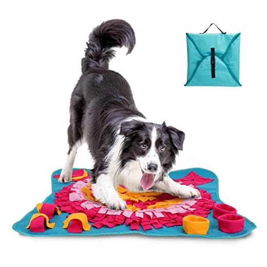 Nobleza - Alfombra Olfativa Juego de Inteligencia para Perros – Juguete Interactivos Snuffle Mat para Perros - Estera de Alimentación Lenta Portátil para Entrenamiento de Forrajeo, 70 * 70cm