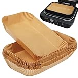 BYKITCHEN Air Fryer Liners for Ninja Foodi MAX Health Grill and Air Fryer AG551UK/AG651UK/DG551UK, Large Disposable Air Fryer Paper Liners, Air Fryer Accessories for Ninja Grill (100PCS)