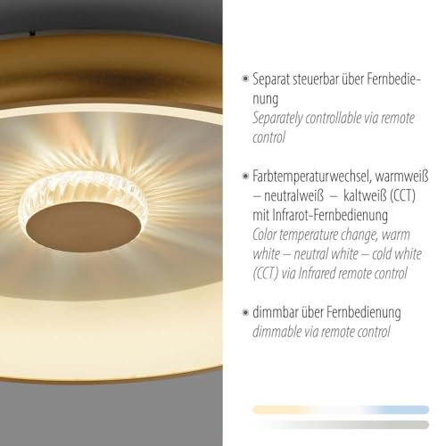 Plafonnier pour chambre LED télécommandé et dimmable pour ajuster l'éclairage - 5