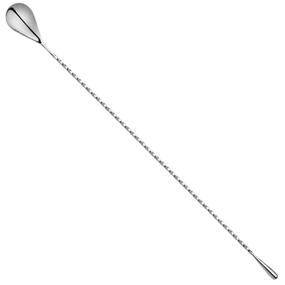 Rudra Exports Teardrop Bar Spoon, Extra Long Bar Stirrer 40 cm, Cocktail Spoon Mixing Spoon Stainless Steel Professional Cocktail Bar Tool Japanese Style Teardrop End Design (Pack of 1) 3