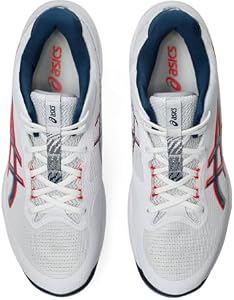 ASICS Tênis masculino Netburner Ballistic Ff Mt 4, Branco/azul