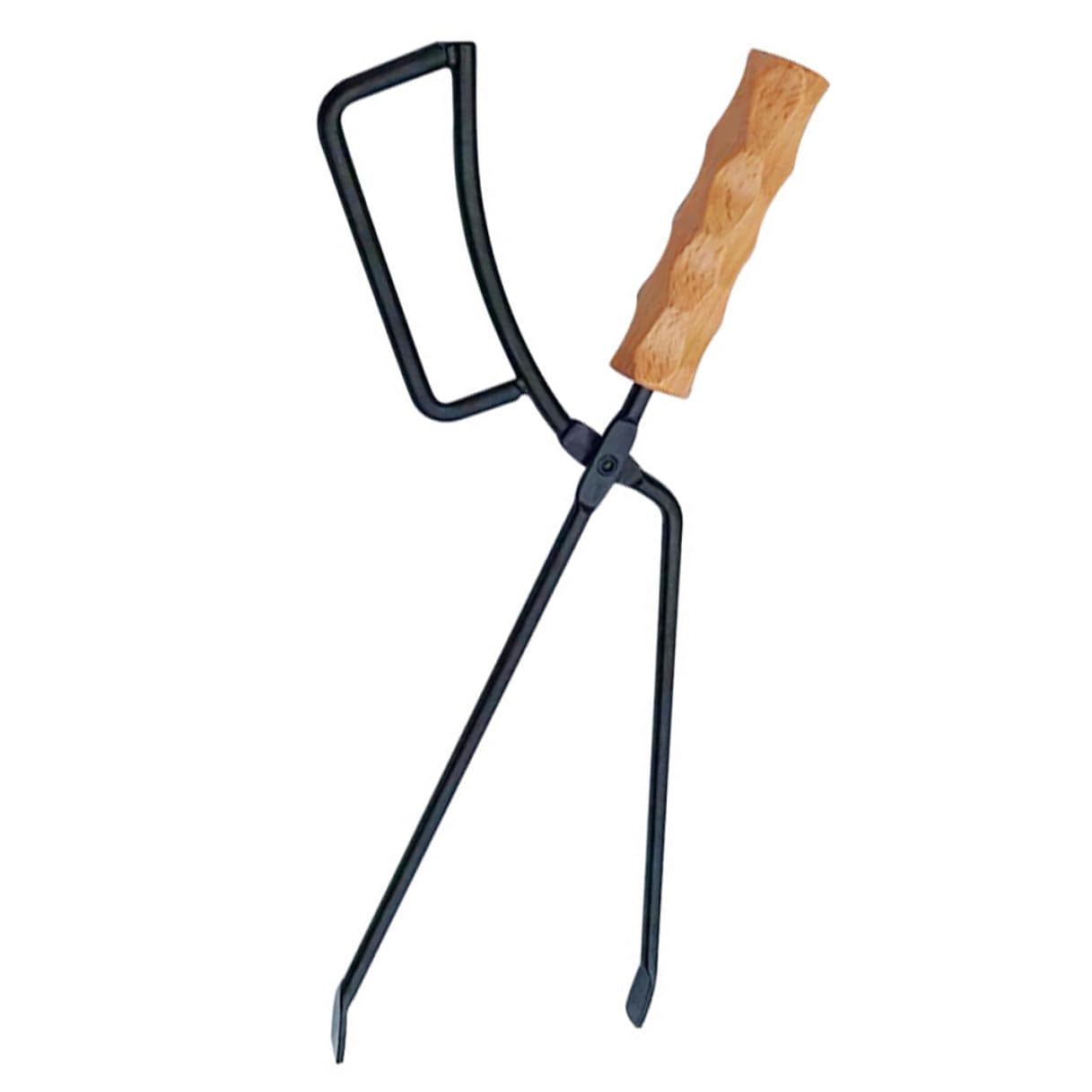 Pinza Manico Carbone per Legno Barbecue e in Stufa