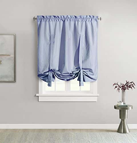 Loft Living Twinning Pole Top Window Curtain Tie-Up Panel 40" X 63" In Navy #TOP3