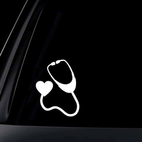 Stethoscope Heart Vinyl Decal Car Phone Helmet Select