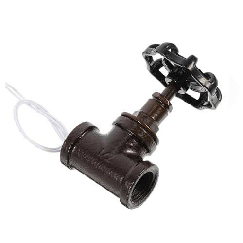 Interruptor de luz de válvula de hierro Gatuida con cable para lámparas steampunk 7