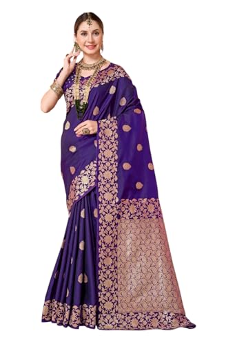 Image of Yashika Women's Pure Kanjivaram Silk Saree Soft Banarasi Style Wedding With Blouse Piece | Saree For Women | New Sari
