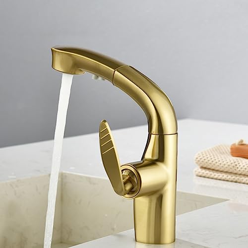 Mitigeur de lavabo avec douchette extractible multifonction eau chaude froide - 5
