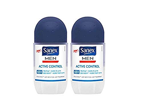 Sanex Déodorant Homme Bille Active Control 50 ml - Lot de 2
