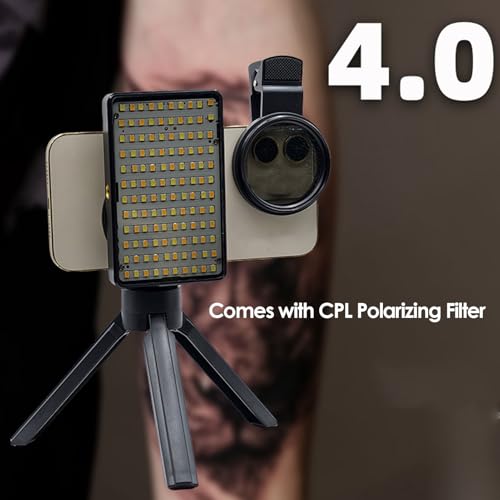 Lumière selfie 2800 K-7500 K et panneau LED avec filtre polarisant pour photographie - 4