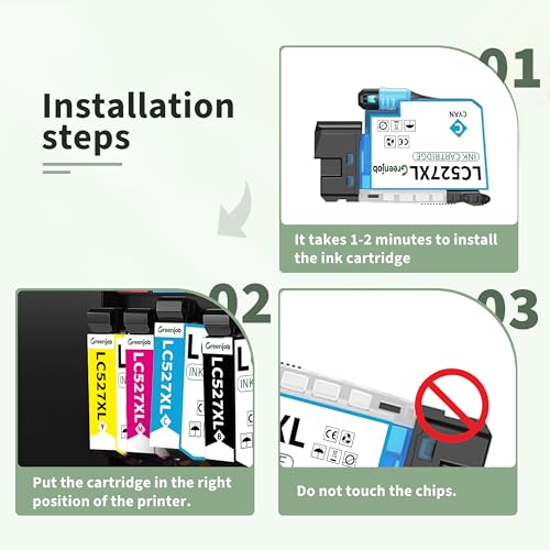 Greenjob LC527XL Patronen Value Pack Kompatibel für Druckerpatronen Brother LC527 LC-527XL LC-527XLVAL Multipack für Brother MFC-J4350DW MFC-J4550DW J4350DW J4550DW (4er-Pack)