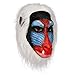 molezu Animal Mask, Latex Masks, Jungle Animals Chimp Monkey Head Rubber Mask White