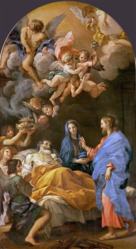 Affiche Impression d'art Baroque La Mort de saint Carlo Maratta