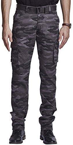 Buy V3E Mens Relaxed-Fit Cargo Pants Multi Pocket Military Camo Combat ...