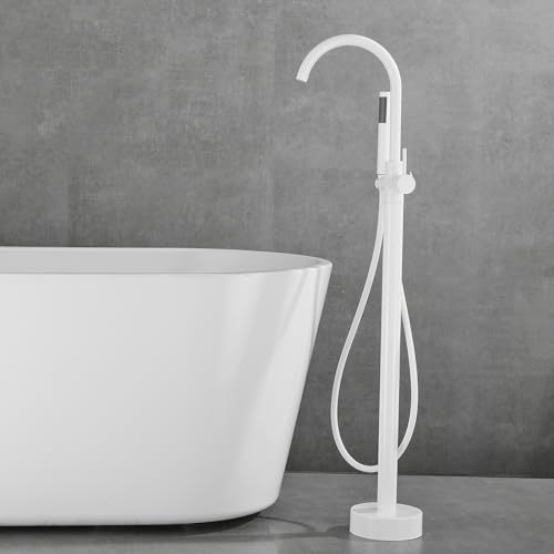 Mélangeur de douche autoportant Taper blanc haut de gamme pour baignoire design LWX
