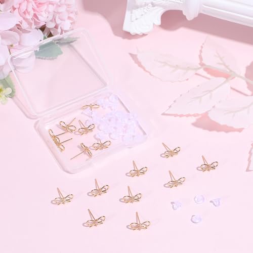 Accesorios para pendientes con lazo de oro de 18 quilates 7