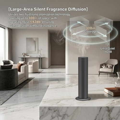 Diffuseur d'huile sans eau grand espace avec programmation intelligente noire - 3