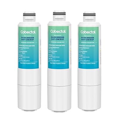 Cobectal DA29-00020B Water Filter Compatible with samsung HAF-CIN/EXP, DA29-00020A/B, DA29-00020B-1, 46-9101,RF263BEAESR, RF28HMEDBSR Water Filter,3 Filters