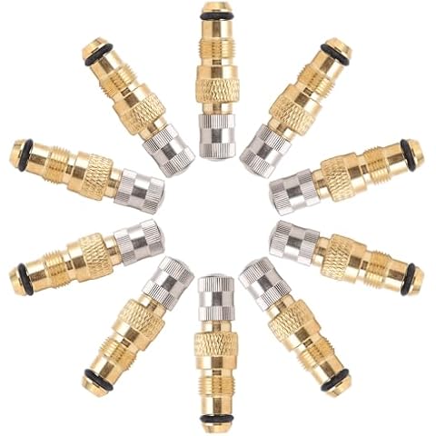 Caoeal Tractor Valve Stem Tractor Air Liquid Valves Stem Brass Tire Valve Stem TR218A TR618A CH3 Core Housings Replacement (Pack of 10) Cover