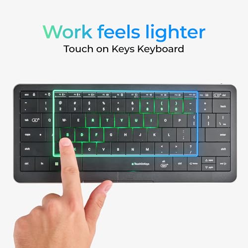 Image of CLVX S Wireless Keyboard with Trackpad Compact Bluetooth RGB | Touchpad built into the keys, 78-key low-profile scissor switches, quiet typing, RGB, multi-device USB-C