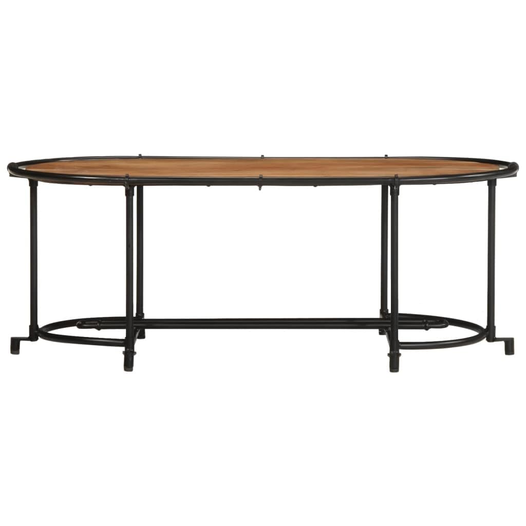 Homgoday Tavolino da caffè 110 x 55 x 40 cm, in legno massello di acacia, tavolino da tè, per soggiorno, sala d'accoglienza degli ospiti, ufficio e corridoio