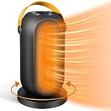 Heizlüfter Energiesparend, PTC 3S Keramik Leise Heizlüfter, Schutz vor Kippen und Überhitzungsschutz, 1200 W Weihnachten für Betrieb im Büro Wohnzimmer Schlafzimmer (65° oszillierend)