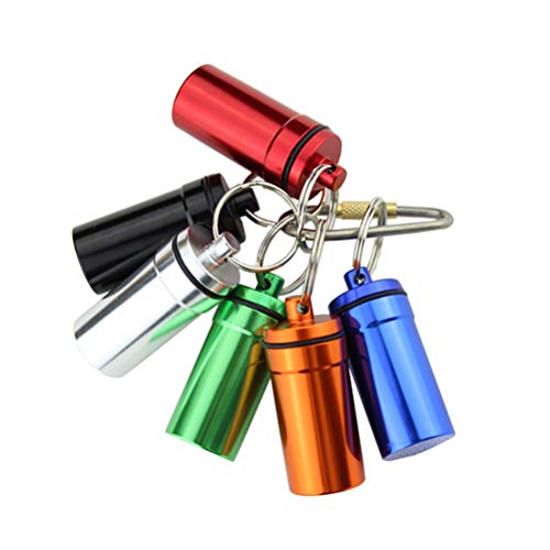 Lioobo 6 peças porta-comprimidos selados, porta-comprimidos para viagem, porta-comprimidos