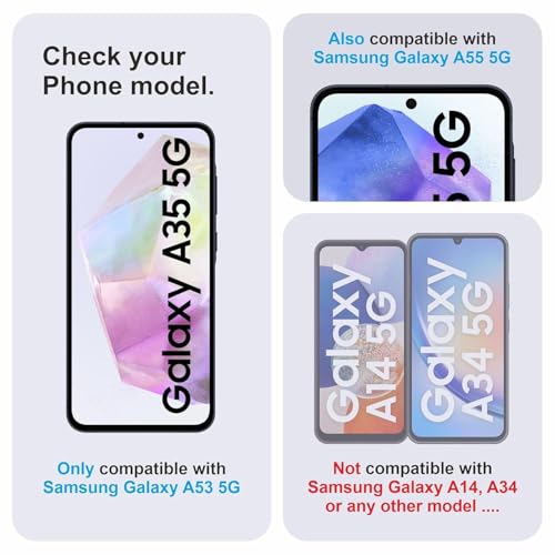 Image of Screen Protector for Samsung Galaxy A55 5G | A35 5G (Black) Tempered Glass Edge-to-Edge 6D Screen Guard With Installation Kit