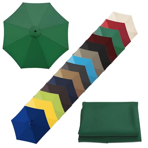 Copertura di ricambio per ombrellone da giardino, 2 m, 2,7 m, 3 m, resistente ai raggi UV, per esterni, per ombrellone da giardino a sbalzo, con 6 o 8 bracci